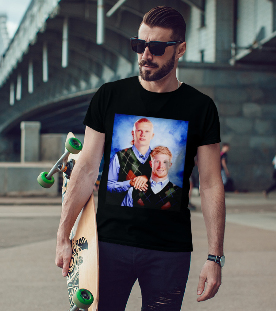 Erling Haaland Kevin De Bruyne Step Brothers Manchester City FC T-Shirt