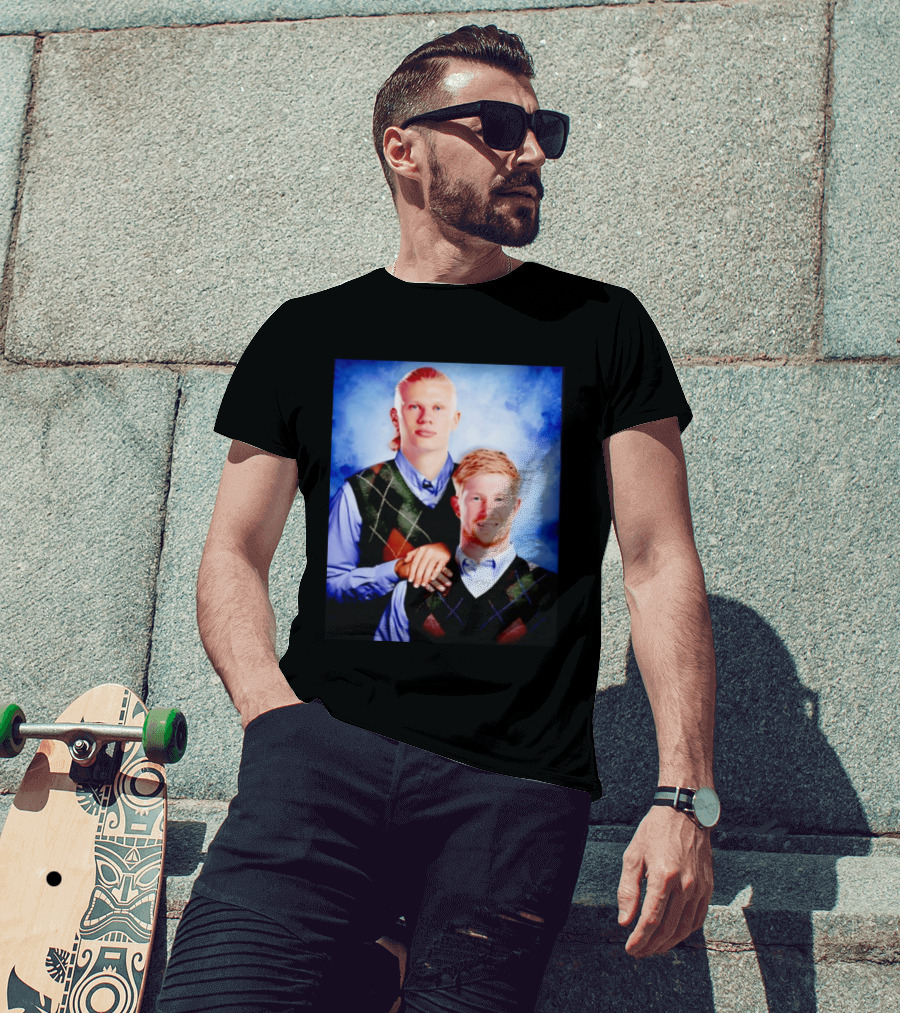 Erling Haaland Kevin De Bruyne Step Brothers Manchester City FC T-Shirt