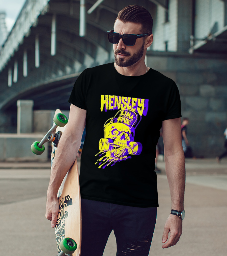 Hensley Lima Kaos Skull Skateboarding T-Shirt