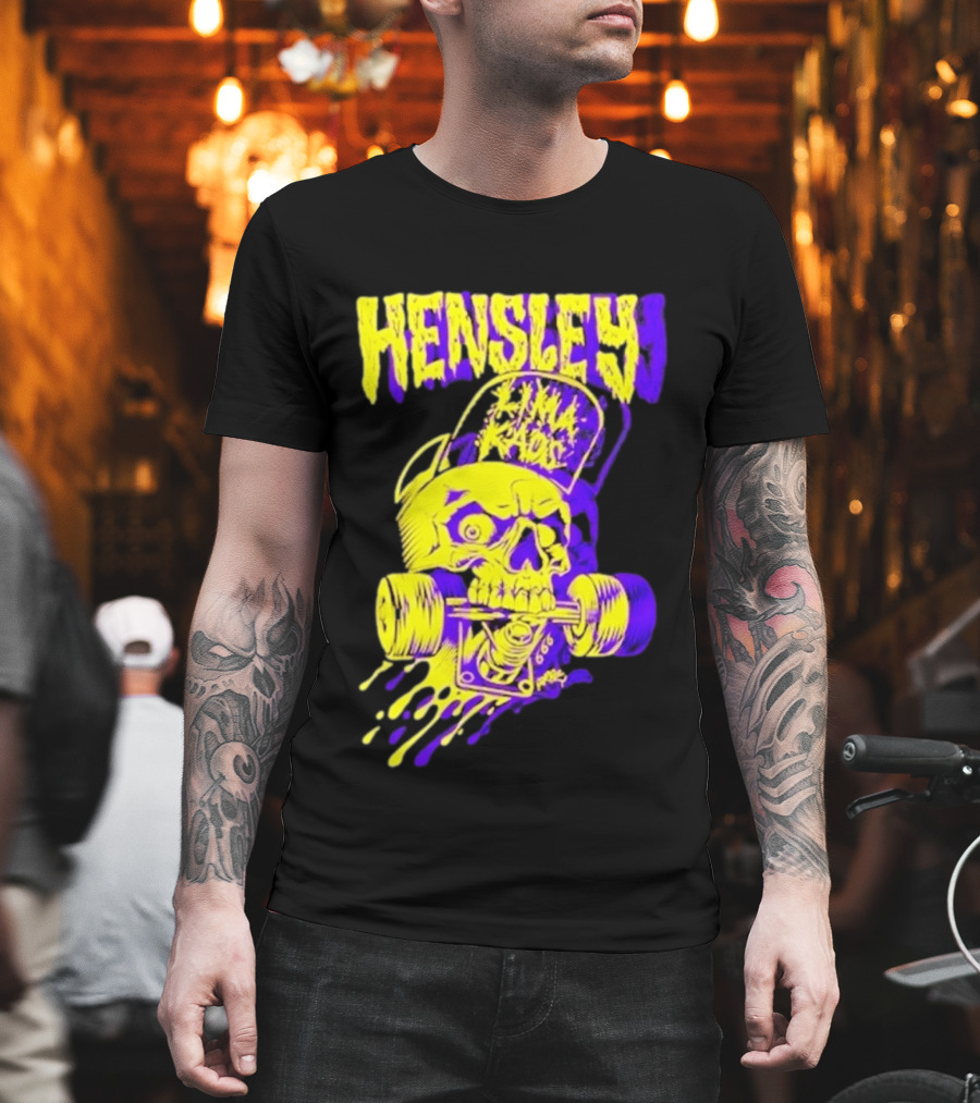 Hensley Lima Kaos Skull Skateboarding T-Shirt