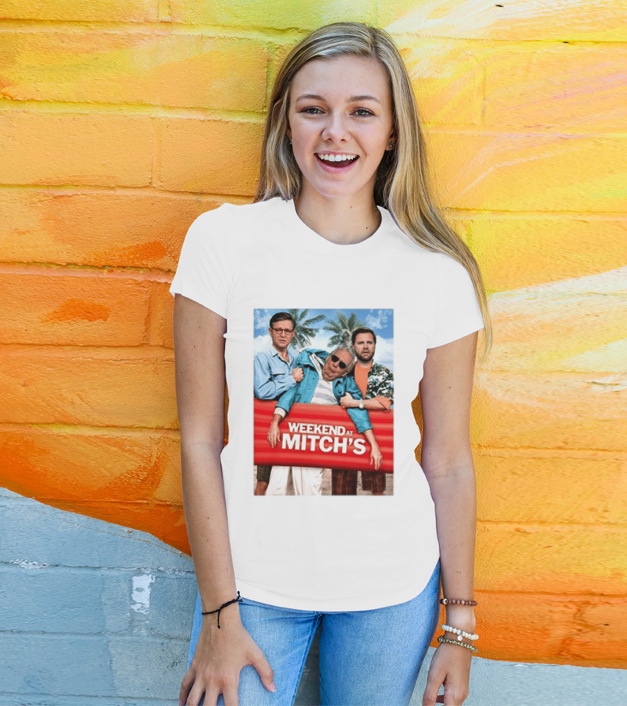 Weekend At Mitch's Meme Mitch McConnell Tropical Comedy T-Shirt