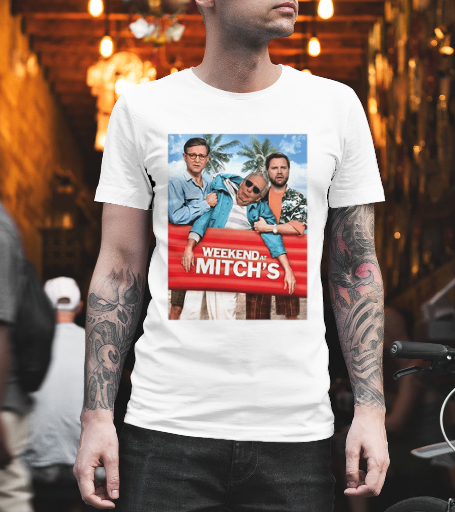 Weekend At Mitch's Meme Mitch McConnell Tropical Comedy T-Shirt