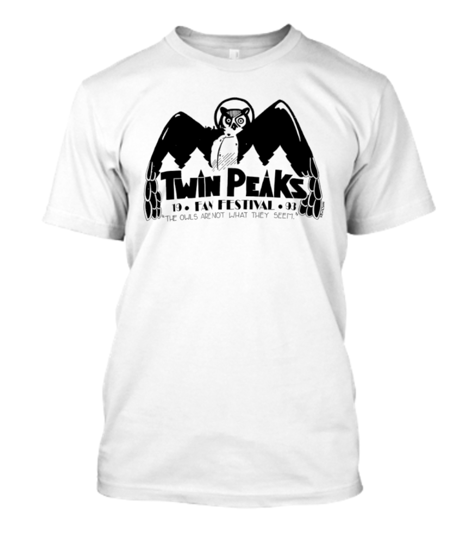 Twin Peaks Fan Festival 1993 The Owls Are Not What They Seem T-Shirt