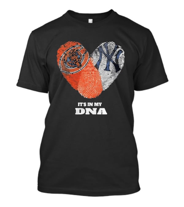 It's In My DNA New York Yankees Baseball Fingerprint Heart T-Shirt