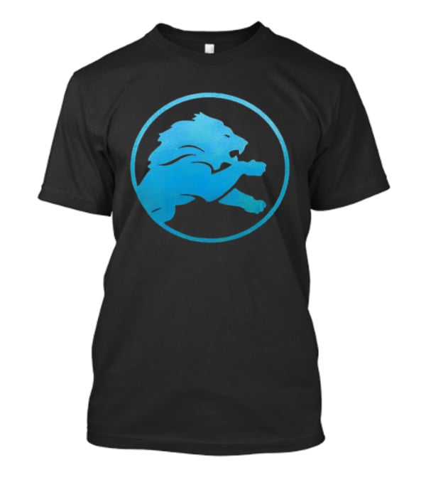 Detroit Lions Roaring Blue Iconic Circle T-Shirt