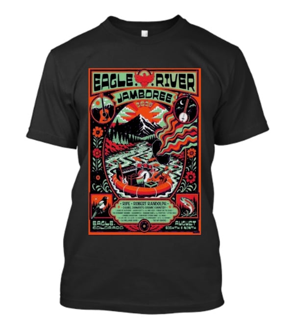Eagle River Jamboree 2026 In Eagle Colorado August 8th And 9th Featuring Ripe Robert Randolph And Daniel Donato's Cosmic Country T-Shirt