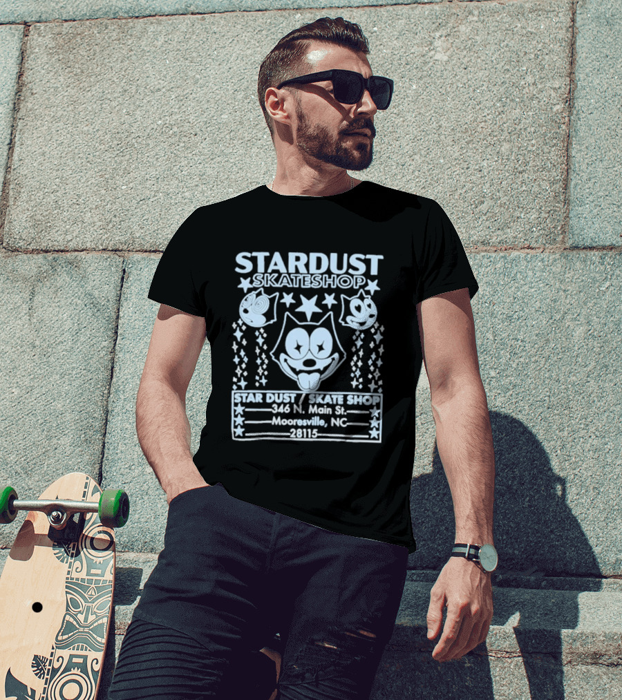 Stardust Skateshop Felix 346 N Main St Mooresville NC 28115 T-Shirt