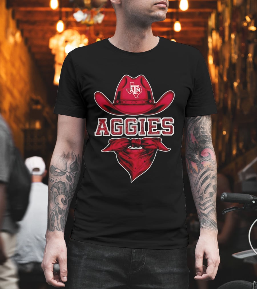 Texas A&M Aggies Cowboy Hat Bandana T-Shirt