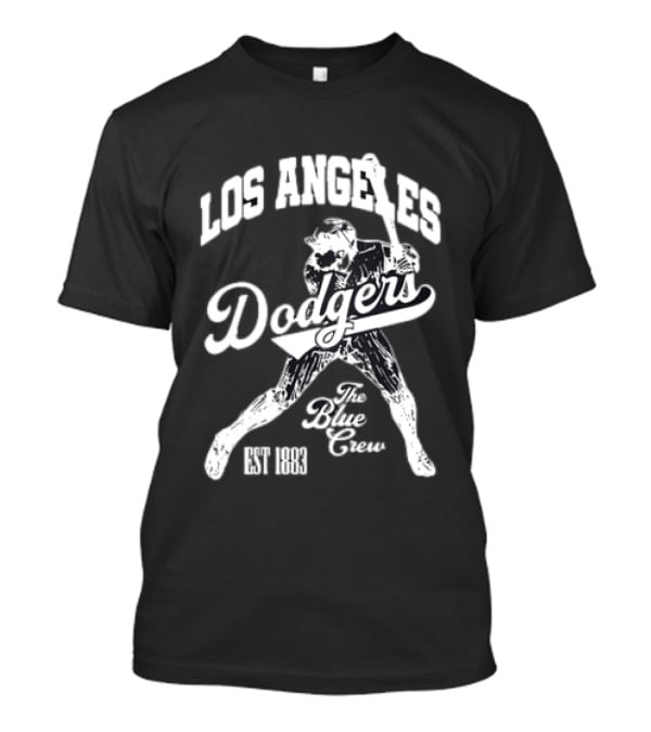 Los Angeles Dodgers The Blue Crew Est 1883 Baseball Player T-Shirt