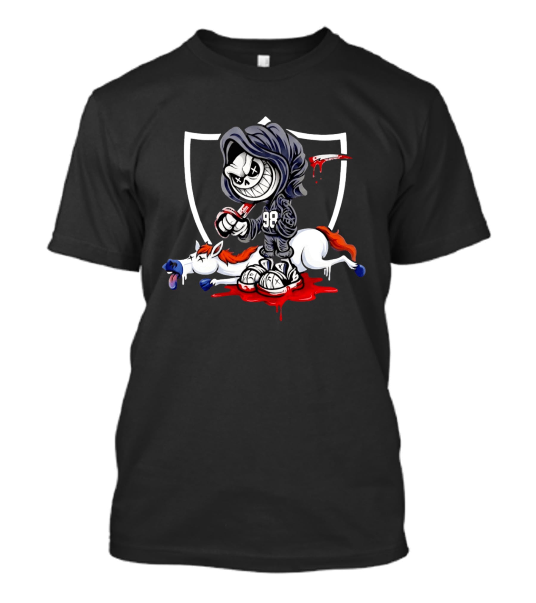 Grim Reaper 98 Raiders Raider Nation Football T-Shirt