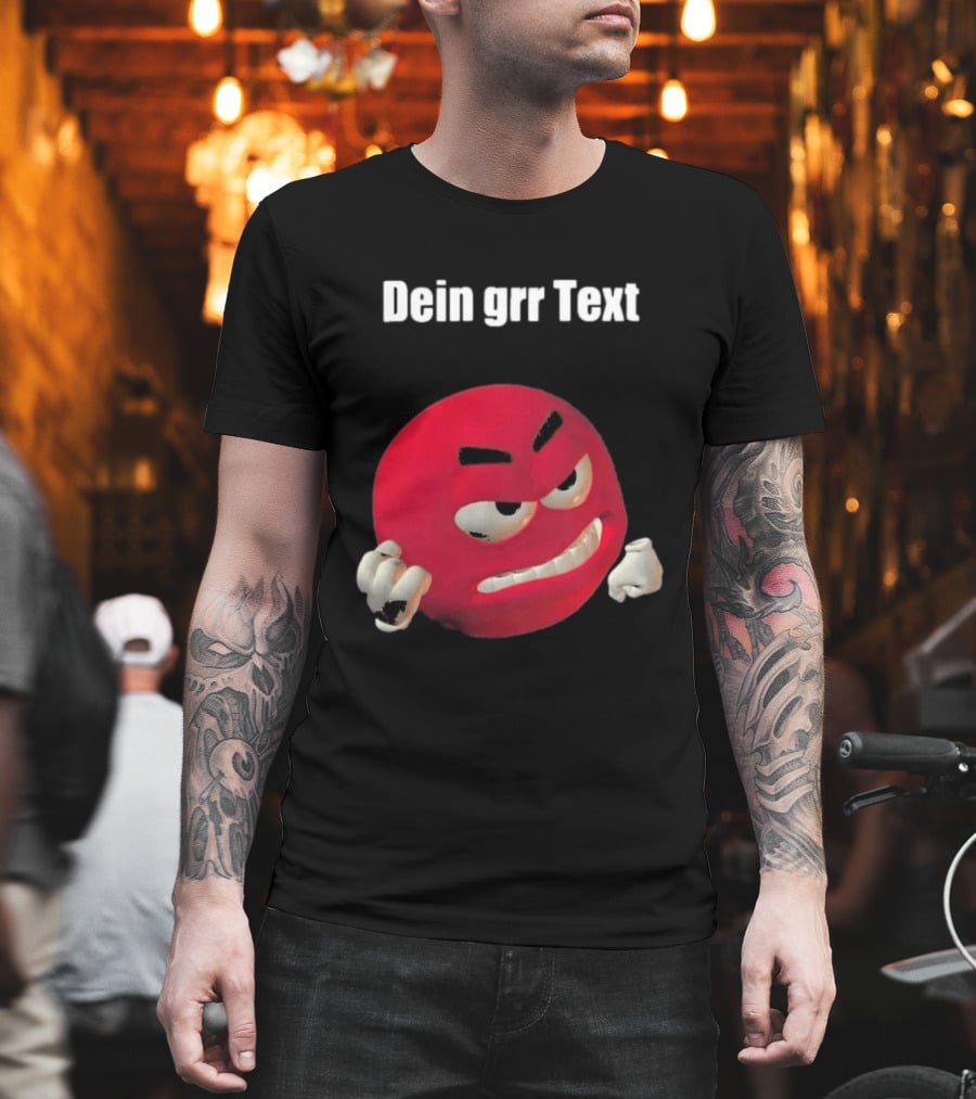 Versager Clothing Dein Personalisierbares Grr Text Red T-Shirt
