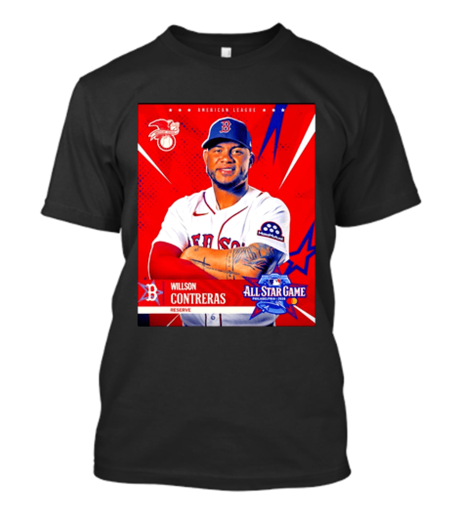 Boston Red Sox Willson Contreras 2026 All Star Game Reserve American League T-Shirt
