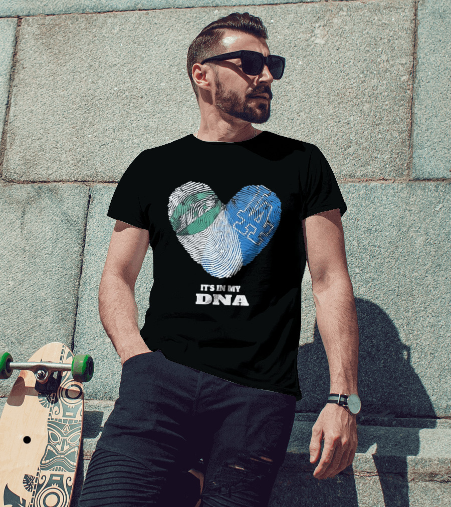 Los Angeles Dodgers It's In My DNA Fingerprint Heart T-Shirt