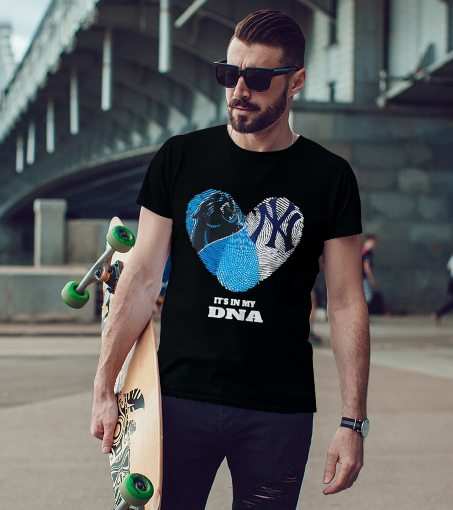 New York Yankees Carolina Panthers It's In My DNA T-Shirt