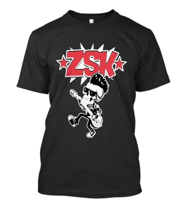 ZSK Die Sind Okay Tour Skeleton Guitar Punk Rock T-Shirt