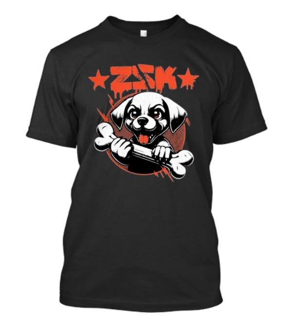 ZSK Welpe Dog Holding Bone With Stars T-Shirt