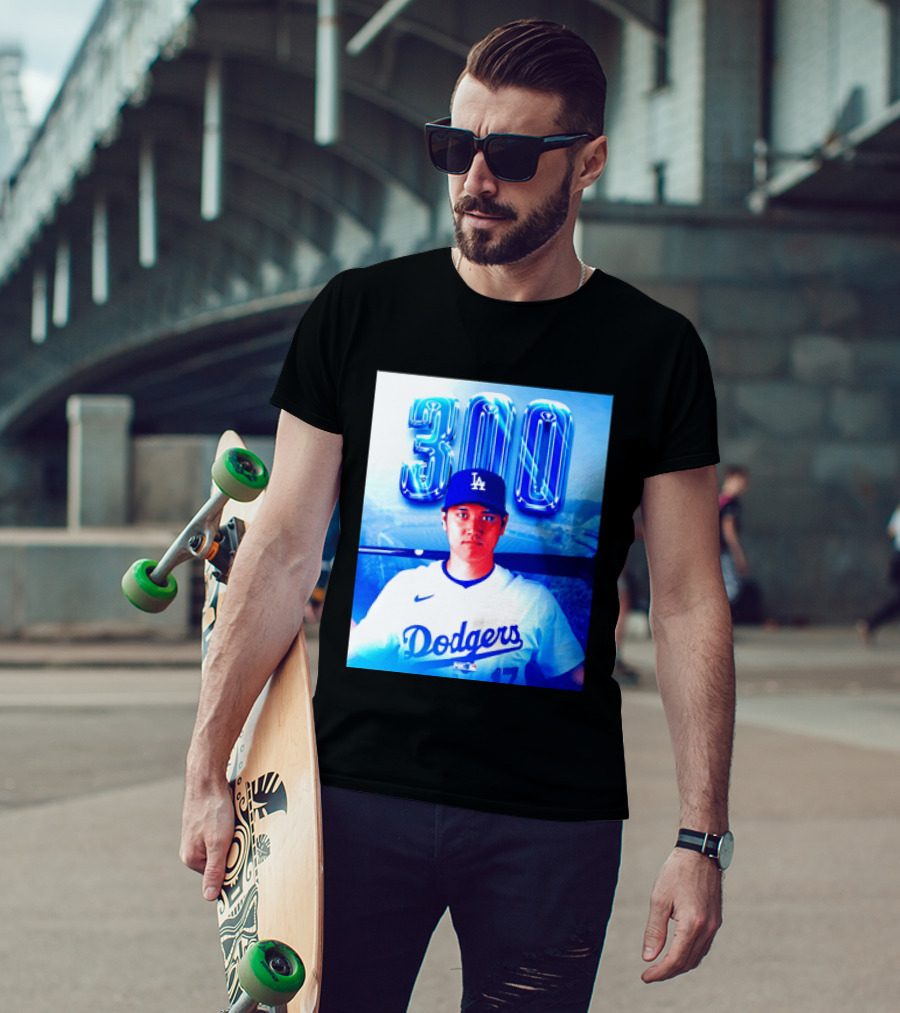 Shohei Ohtani 300 Home Runs Milestone Los Angeles Dodgers T-Shirt