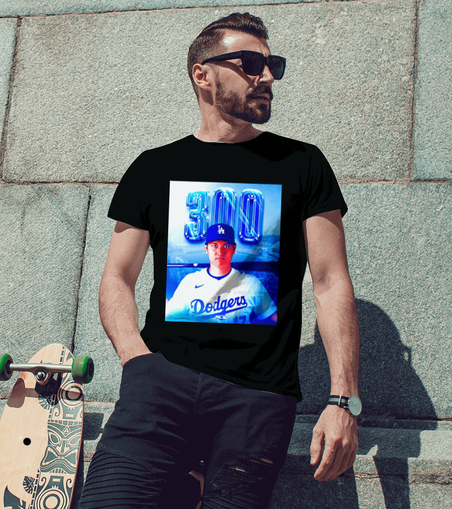 Shohei Ohtani 300 Home Runs Milestone Los Angeles Dodgers T-Shirt
