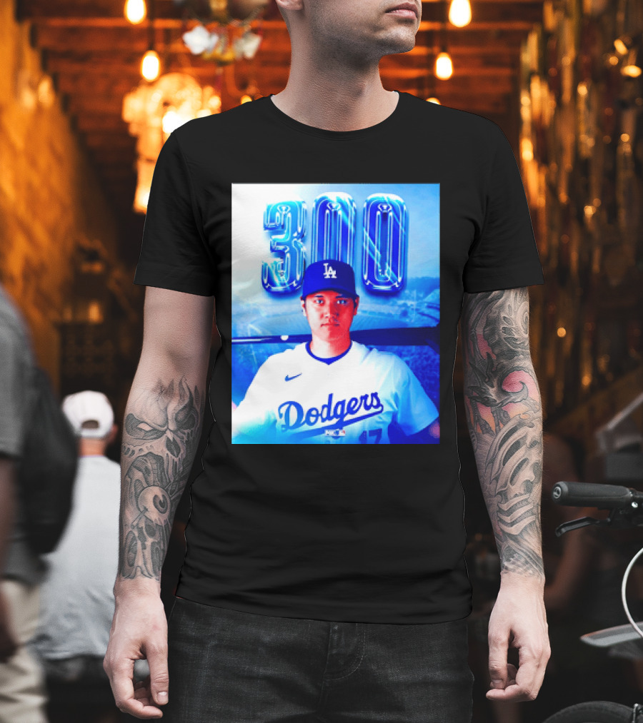 Shohei Ohtani 300 Home Runs Milestone Los Angeles Dodgers T-Shirt