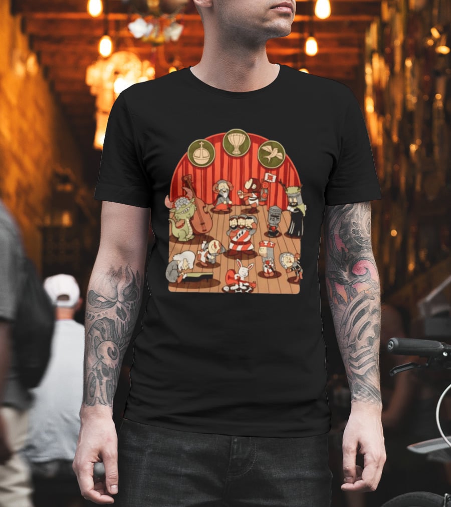 British Comedy Cartoon Characters Dancing On Stage T-Shirt