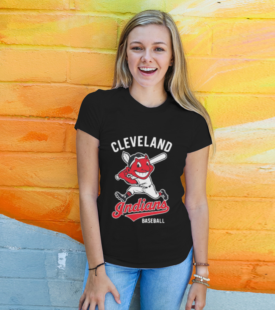 Cleveland Indians Baseball Chief Wahoo Cartoon Batter T-Shirt