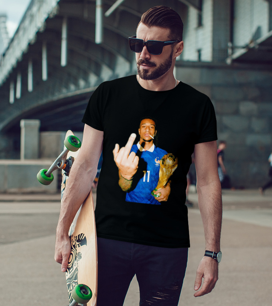 France National Team Number 11 Middle Finger Trophy Gesture T-Shirt