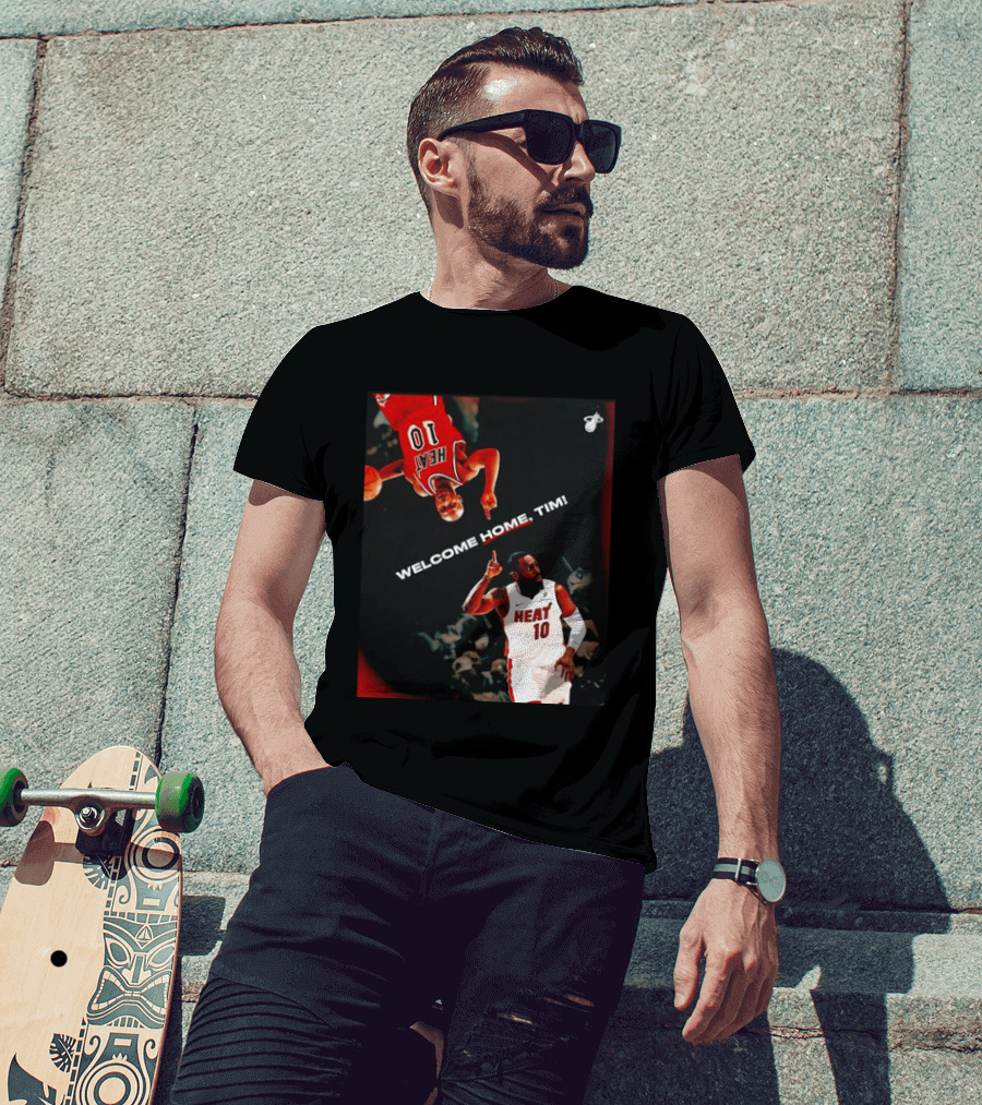 Tim Hardaway Miami Heat Welcome Home Timi 10 Basketball Legend T-Shirt