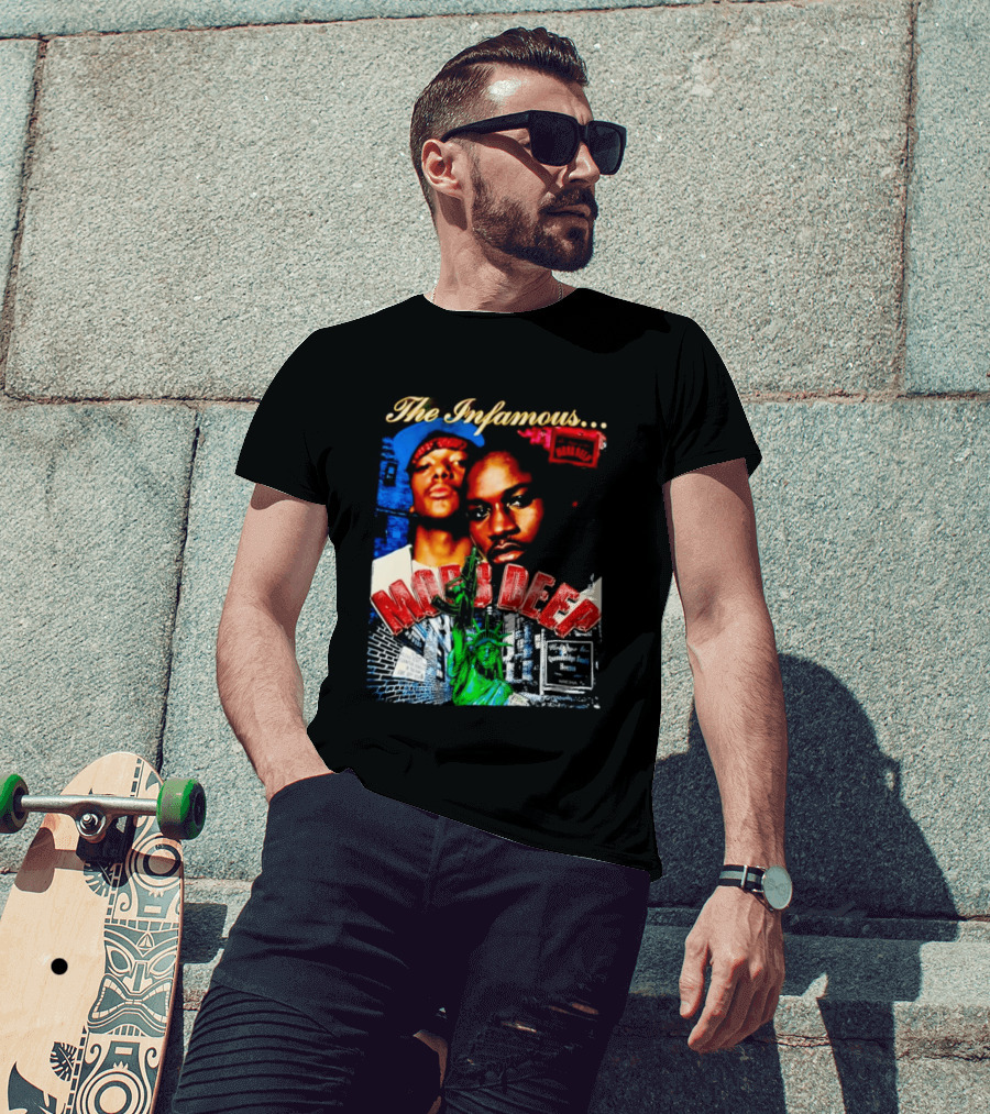 The Infamous Mobb Deep Havoc Prodigy Queensbridge South Houses New York City Statue Of Liberty T-Shirt