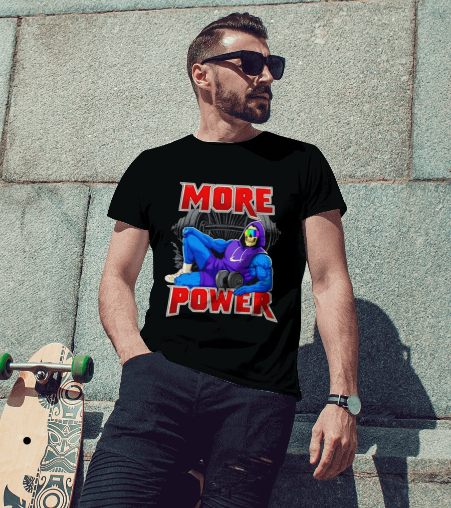 More Power Skeletor Masters Of The Universe Muscle Workout T-Shirt