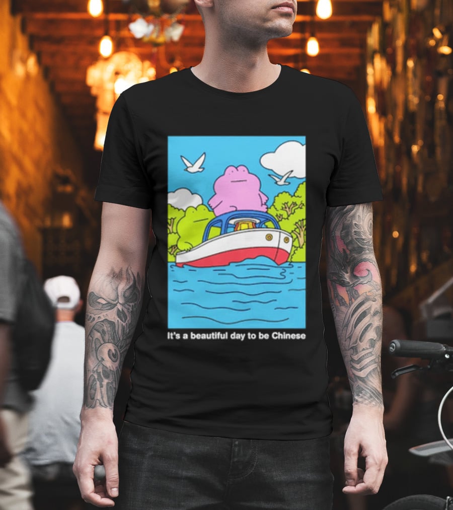 It's A Beautiful Day To Be Chinese Frog On A Boat T-Shirt