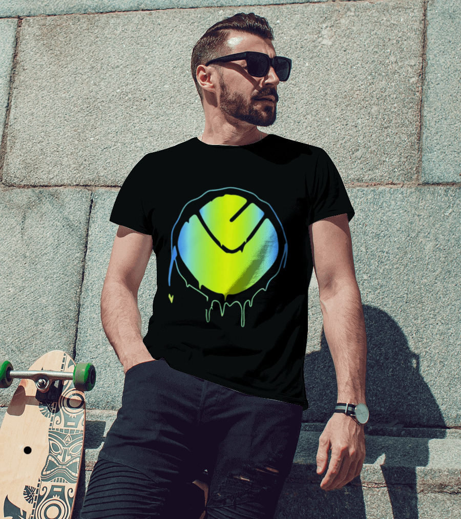 Vibrant Yellow Green Dripping T-Shirt