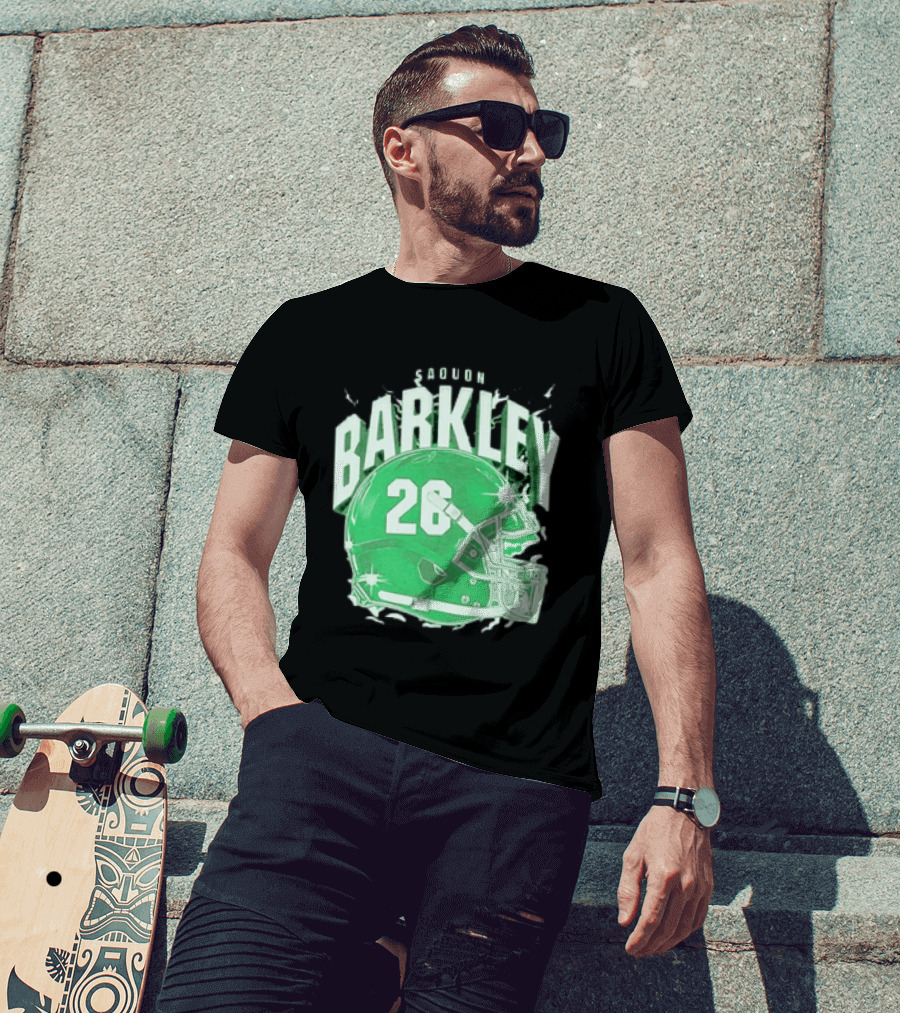 Saquon Barkley 26 Football Helmet T-Shirt