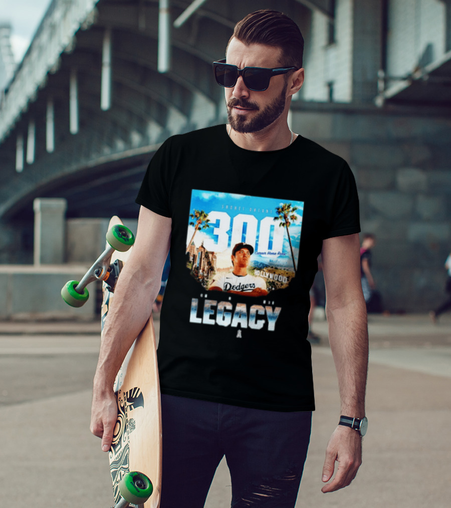 Shohei Ohtani 300 Career Home Runs Los Angeles Legacy Hollywood Dodgers T-Shirt