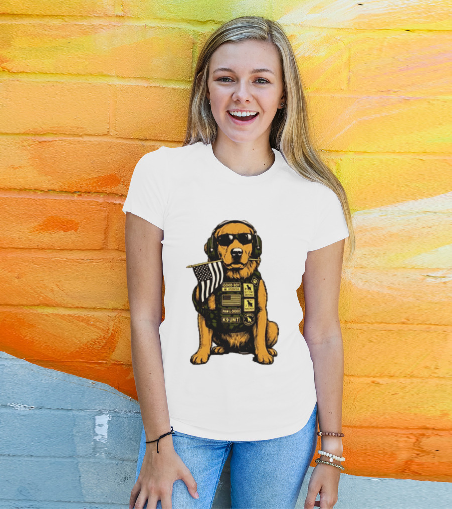 Good Boy Operator K9 Unit Can I Pet That Dog Paw & Order T-Shirt