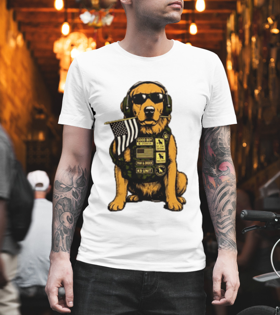 Good Boy Operator K9 Unit Can I Pet That Dog Paw & Order T-Shirt
