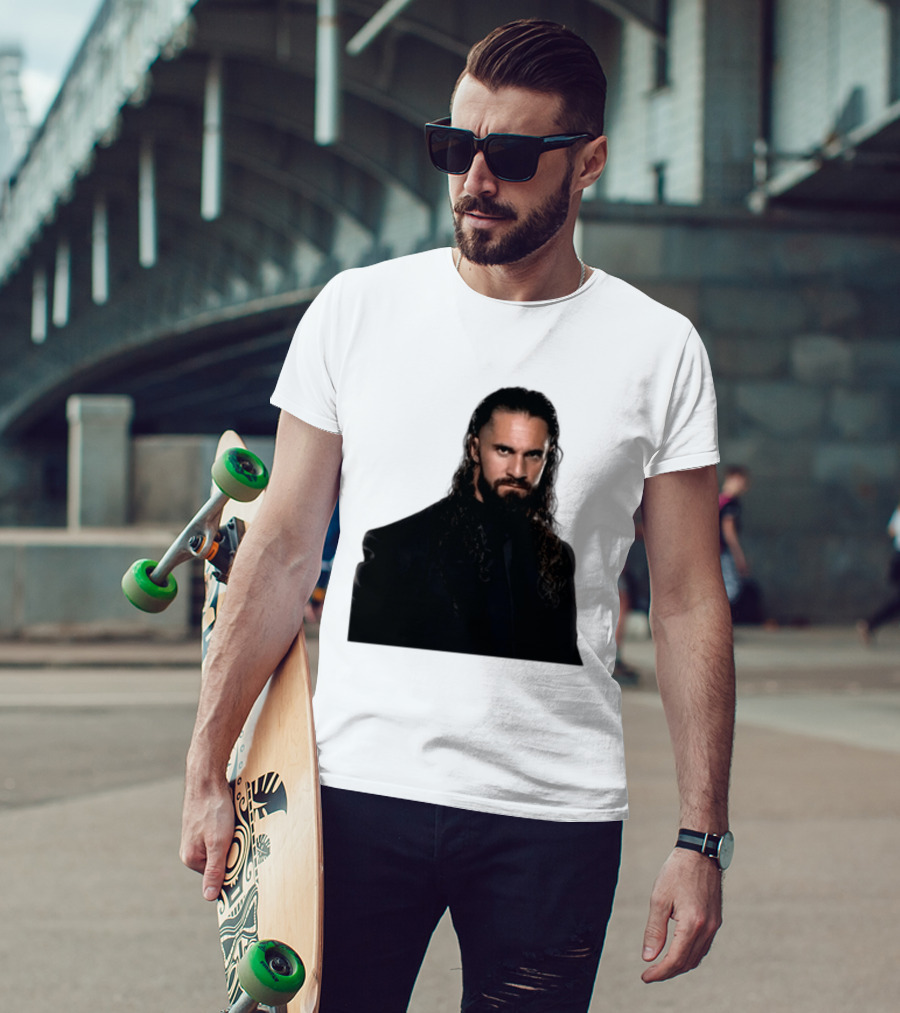 Seth Rollins Has A New Render Intense Gaze And Long Hair T-Shirt