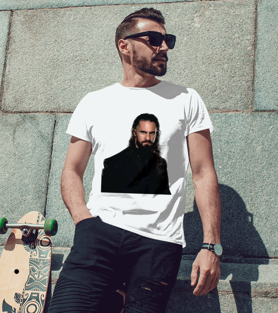 Seth Rollins Has A New Render Intense Gaze And Long Hair T-Shirt