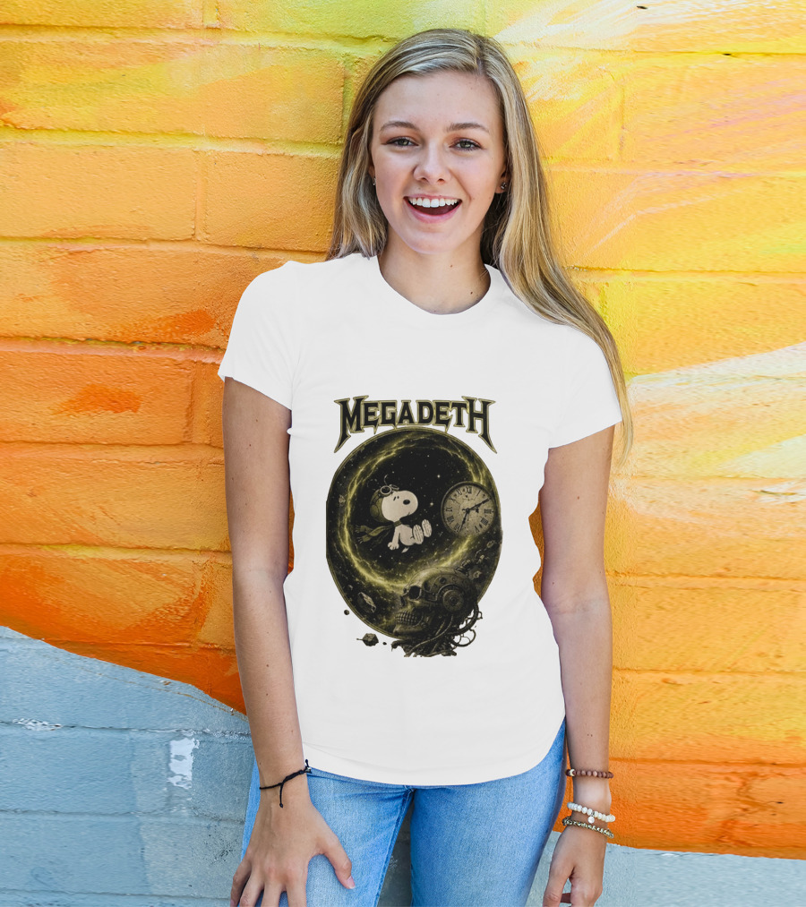 Snoopy Megadeth Countdown To Extinction Music Collaboration T-Shirt