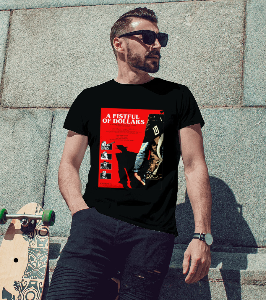 A Fistful Of Dollars Clint Eastwood Sergio Leone Movie Restricted 18 Certificate T-Shirt