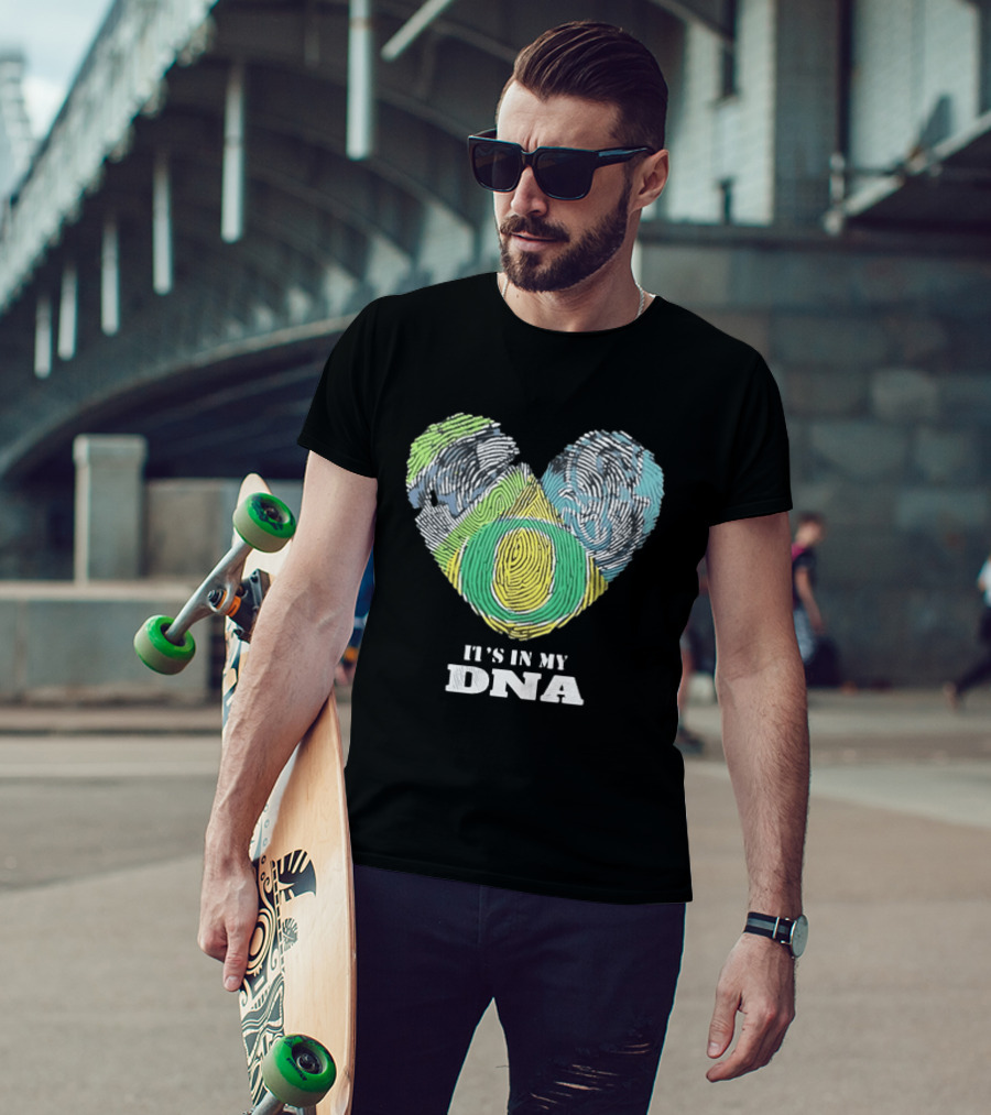 Oregon Ducks It's In My DNA Fingerprint Heart T-Shirt