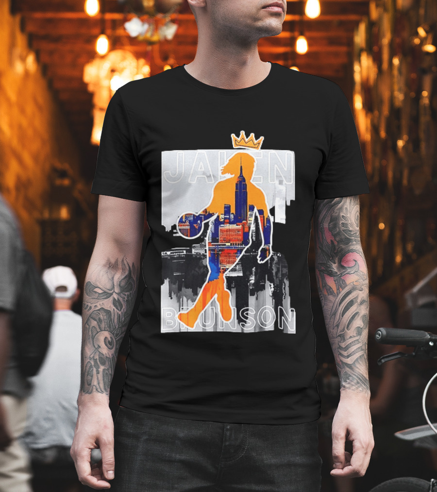 King Of New York Jalen Brunson New York Knicks NBA 2026 Skyline T-Shirt