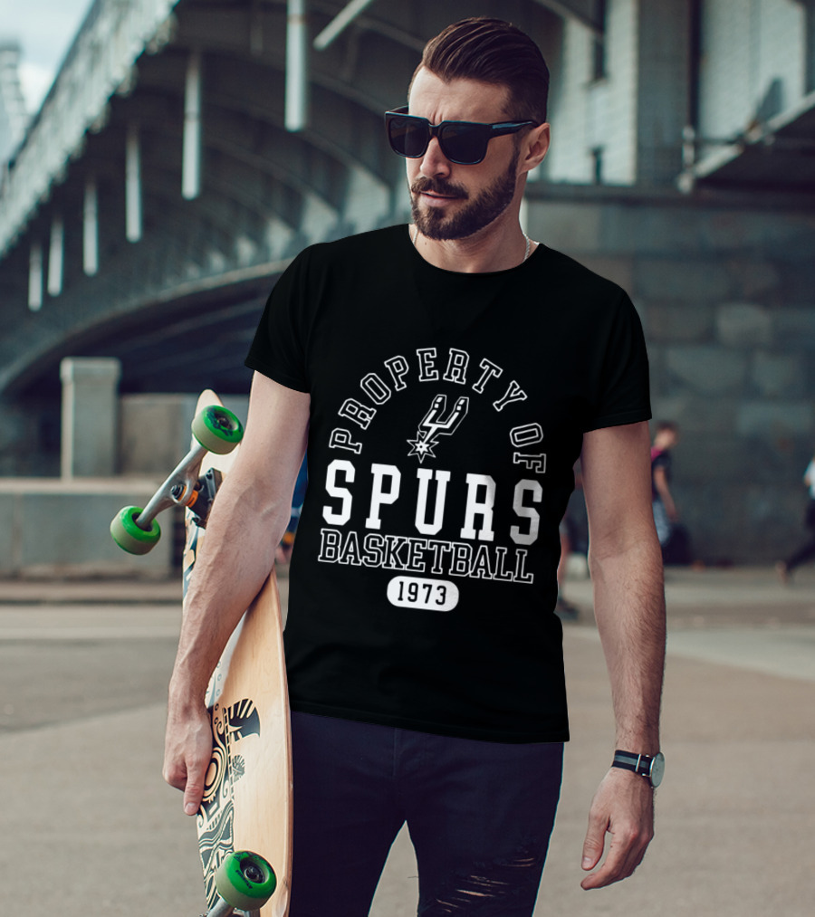 Property Of Spurs Basketball 1973 T-Shirt