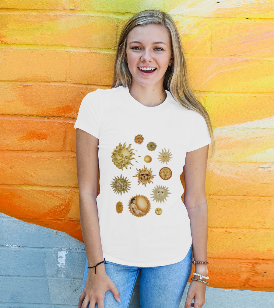 Celestial Sun Orbs Alchemy Mystic Symbols Occult Mystical T-Shirt