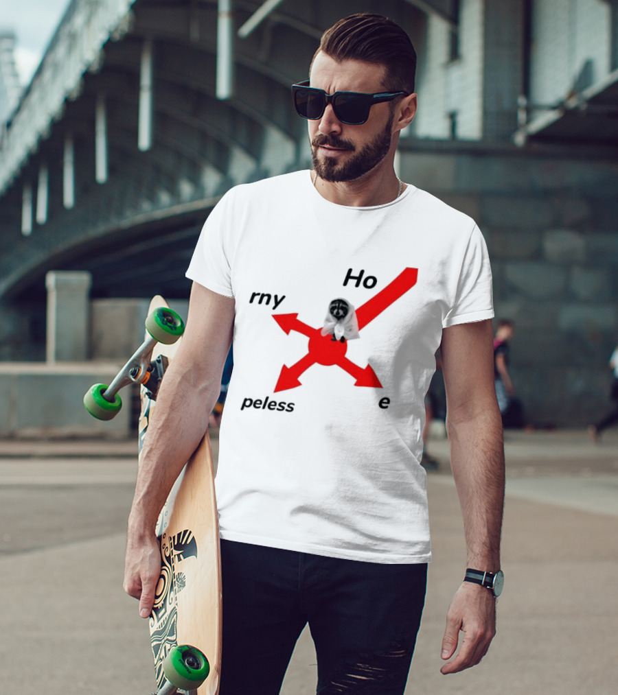 Raccoon Meme Ho Rny Peless Compass T-Shirt