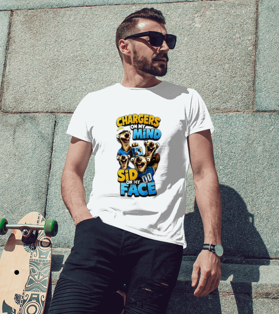 Los Angeles Chargers Sid On My Mind Football Fan Humor T-Shirt