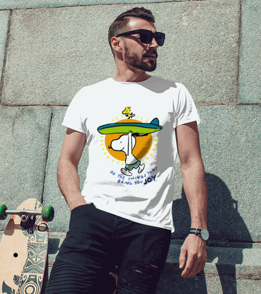 Snoopy And Woodstock Surfing Do The Things That Bring You Joy T-Shirt