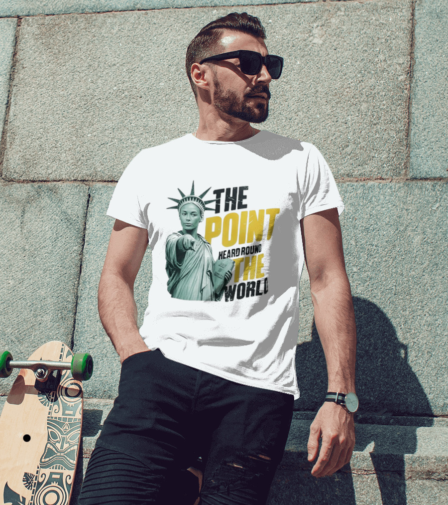 The Point Heard Round The World Statue Of Liberty Sophie Cunningham Indiana Fever T-Shirt