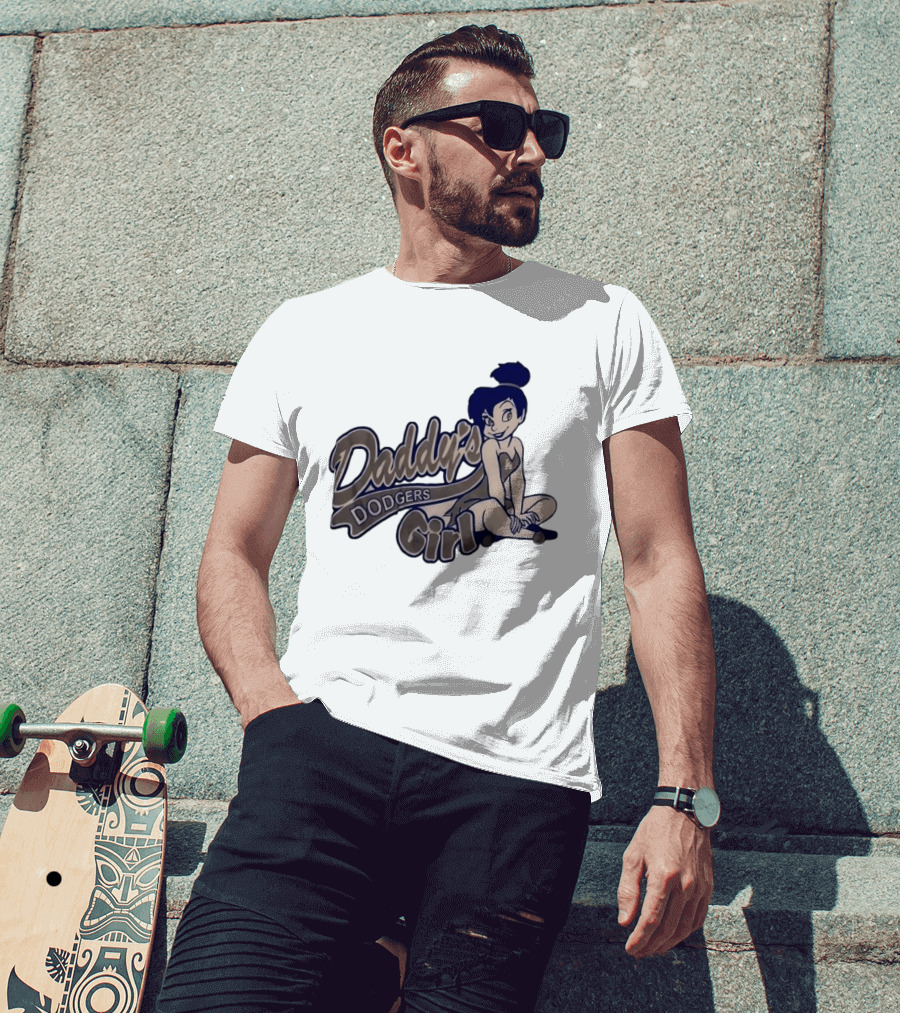 Daddy's Dodgers Girl Tinker Bell Los Angeles T-Shirt
