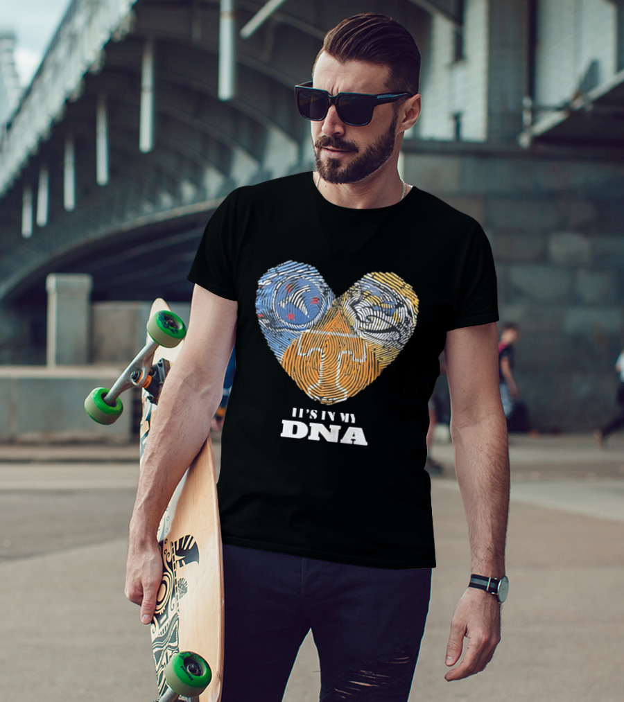 Tennessee Volunteers Heart It's In My DNA Fingerprint T-Shirt