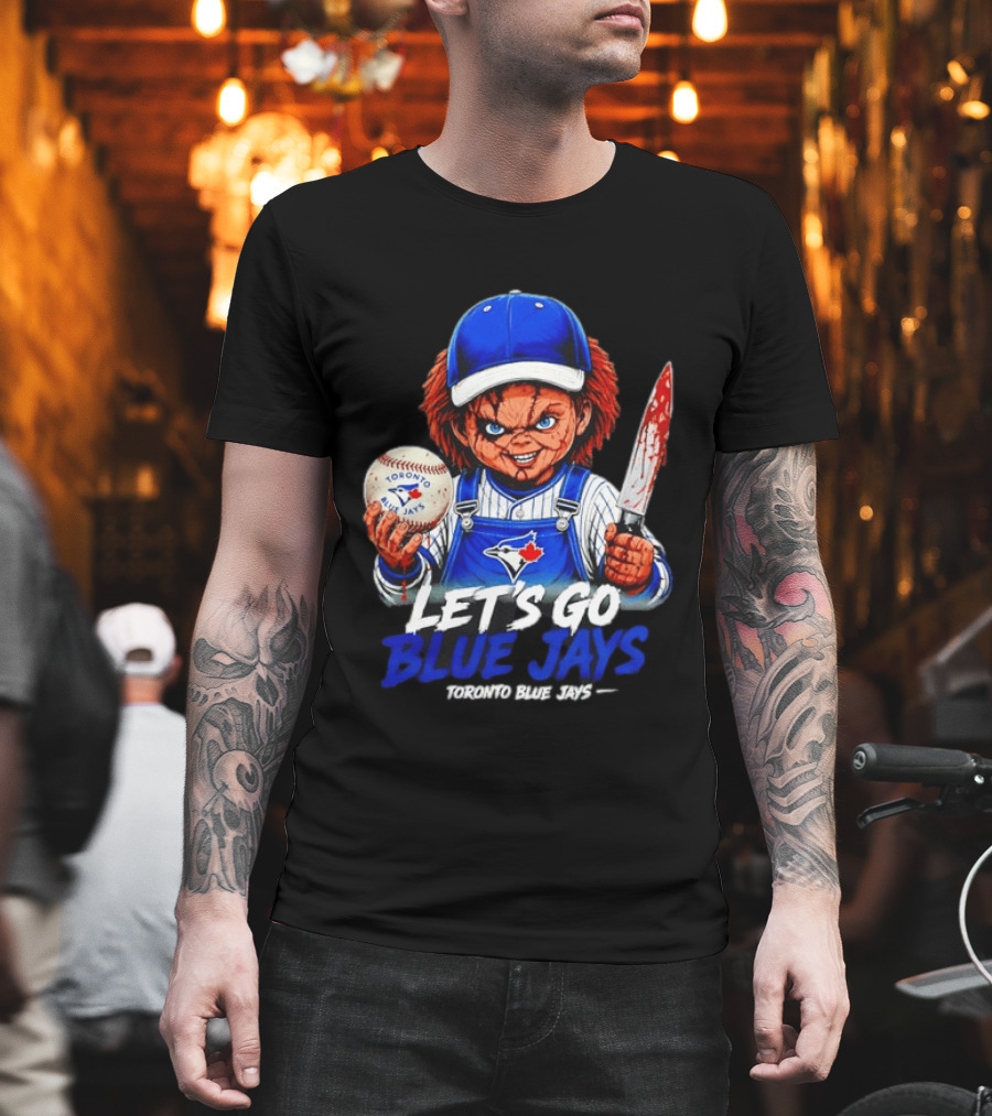 Chucky Toronto Blue Jays Let's Go Blue Jays Horror MLB T-Shirt